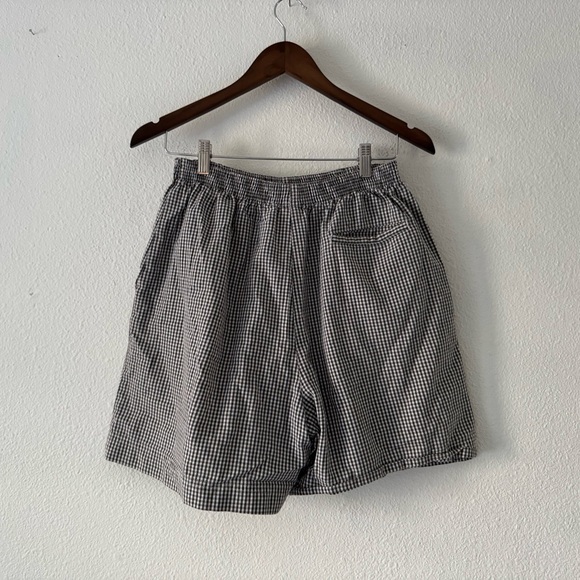 Gingham Pull On Shorts M/L High Waisted Stretch Coastal Grandma Jantzen Vintage - Picture 11 of 12